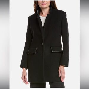 Maje Wool-Blend Coat Women's Black